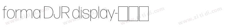 forma DJR display字体转换